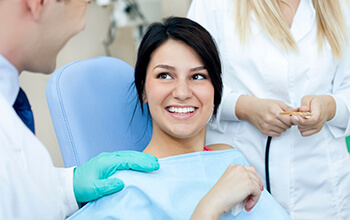 doctor and patient smiling