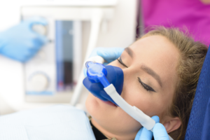 woman at sedation dentist.